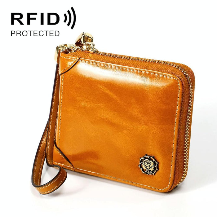 Multi Function Rfid Leather Wallet With Lanyard