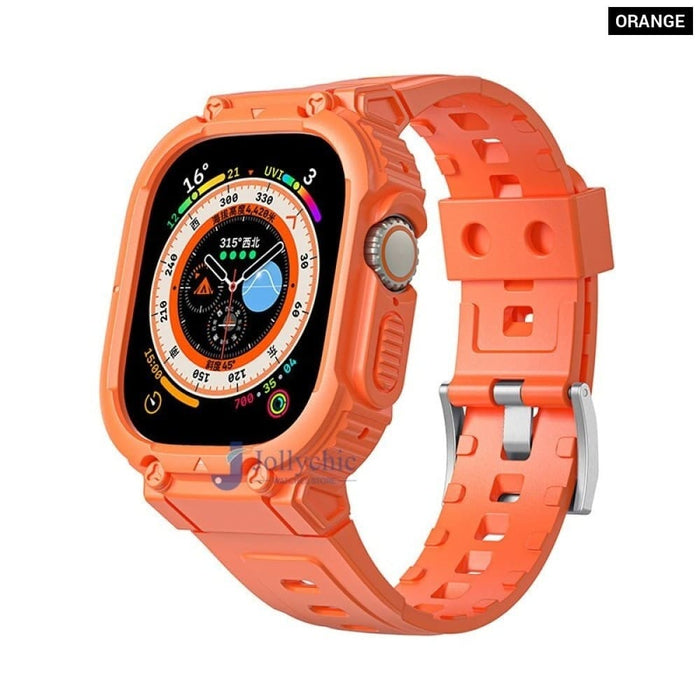 Multicolour Bumper Rugged Strap Case for Apple Watch
