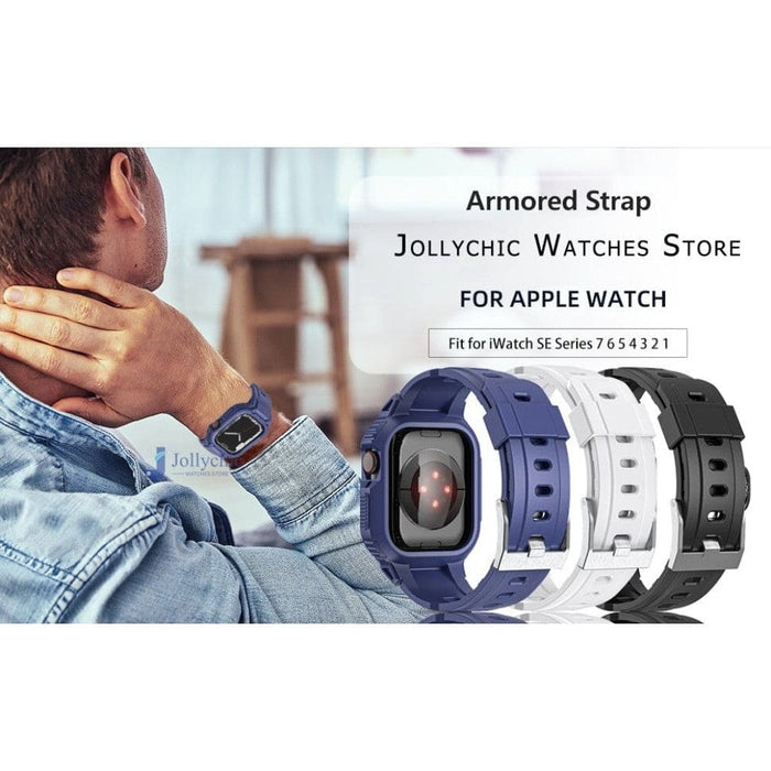 Multicolour Bumper Rugged Strap Case for Apple Watch