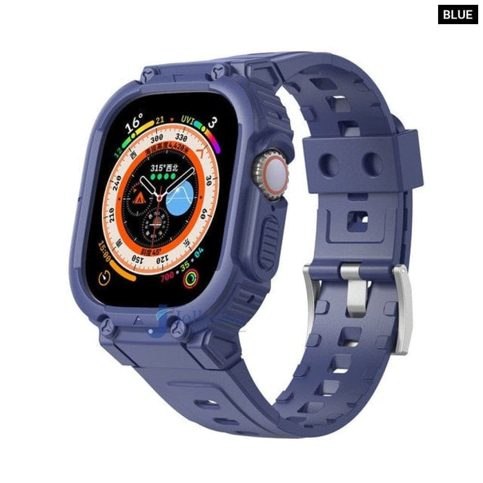 Multicolour Bumper Rugged Strap Case for Apple Watch