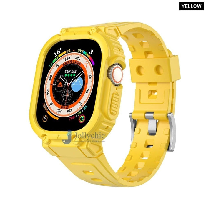 Multicolour Bumper Rugged Strap Case for Apple Watch