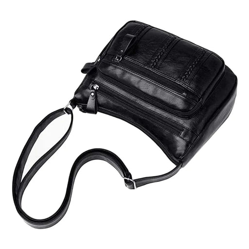 Multilayered Pu Leather Shoulder Bag