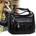 Multilayered Pu Leather Shoulder Bag