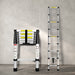 Multipurpose Ladder Telescopic 2.6m Silver 2.6 Meter