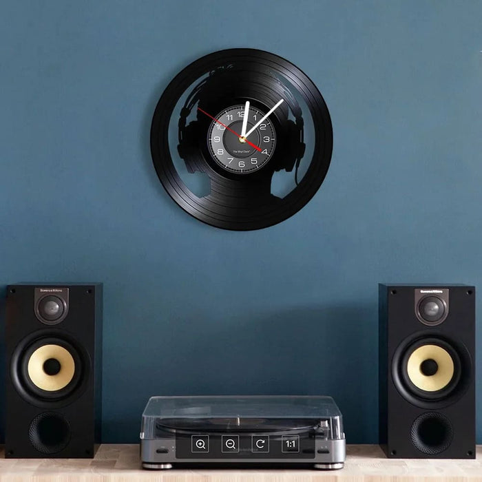 Music Lovers Vinyl Record Wall Clock