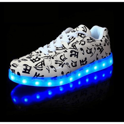 Musical Note Glowing Led Usb Charging All Sizes Sneakers