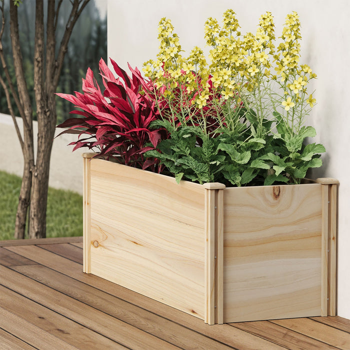 Garden Bed 240X45X45Cm Raised Wooden Planter Box Container Growing Plant