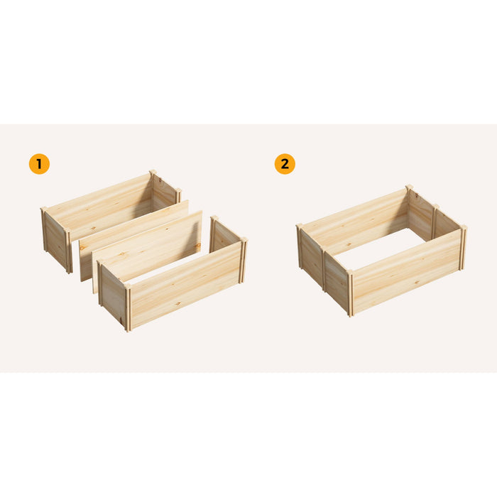 Garden Bed 240X45X45Cm Raised Wooden Planter Box Container Growing Plant