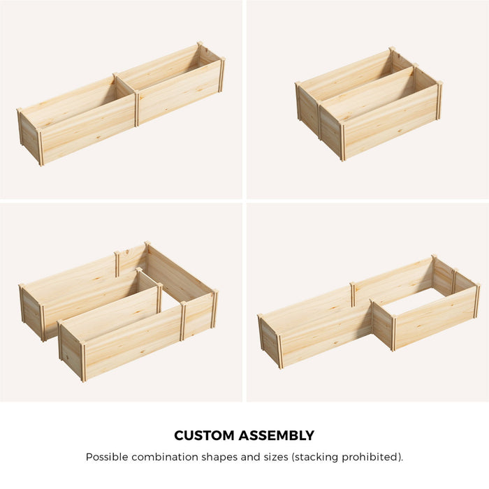 Garden Bed 240X45X45Cm Raised Wooden Planter Box Container Growing Plant