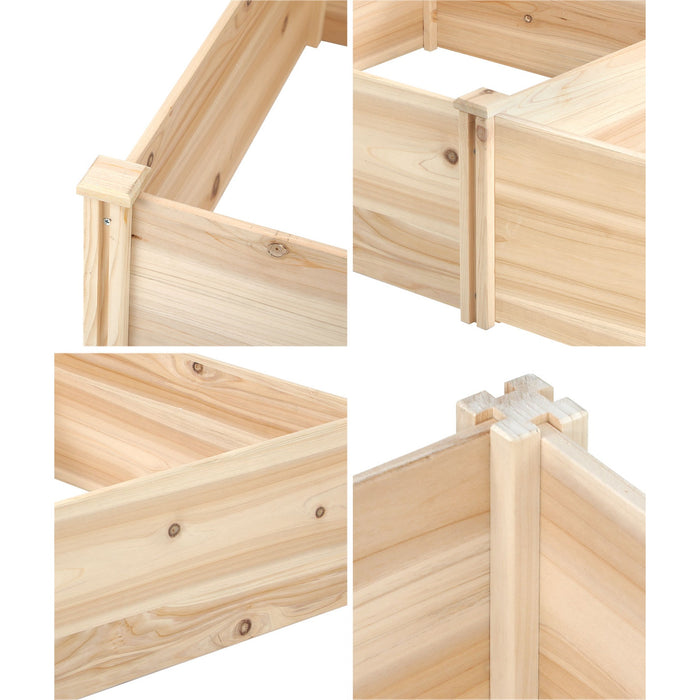 Garden Bed 240X45X45Cm Raised Wooden Planter Box Container Growing Plant