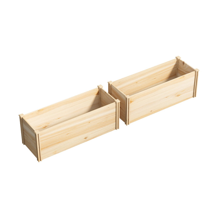 Garden Bed 240X45X45Cm Raised Wooden Planter Box Container Growing Plant