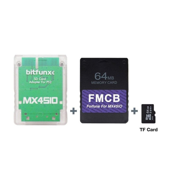 Mx4sio Sio2sd Sd Card Adapter And Fortuna 64mb Fmcb