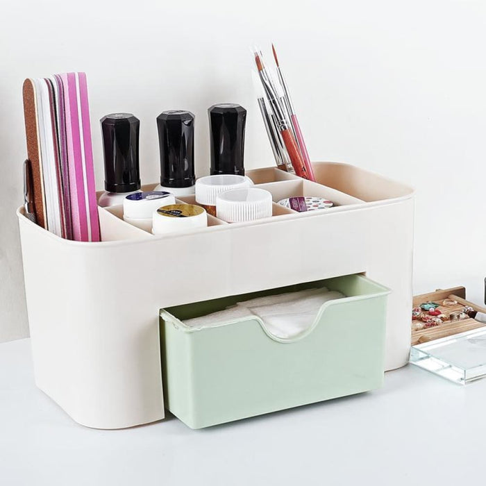 Nail Storage Box Plastic Drawer Style Easy to Clean Desktop