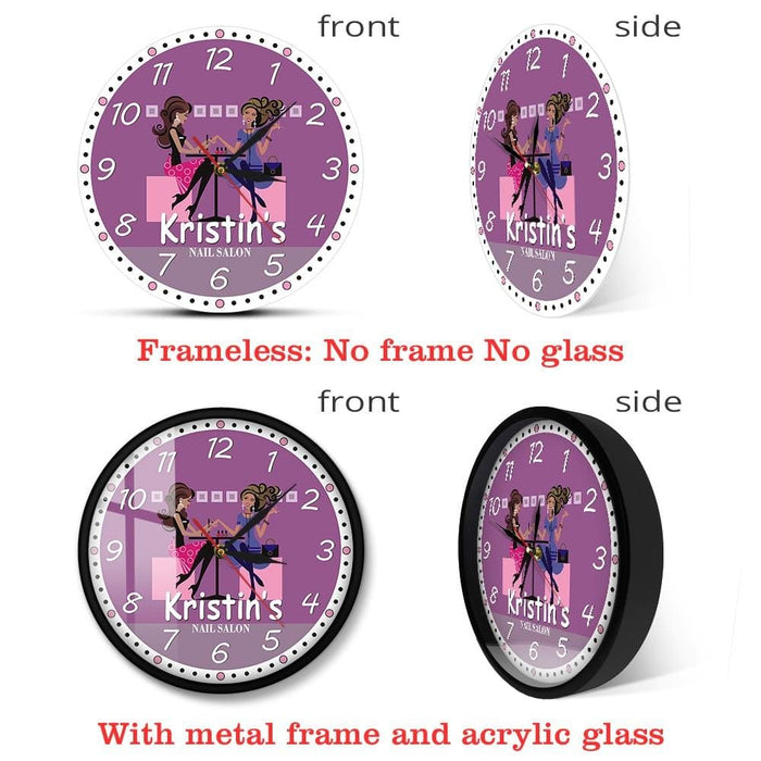 Nail Tech Modern Wall Clock Beauty Salon Spa Art Decor