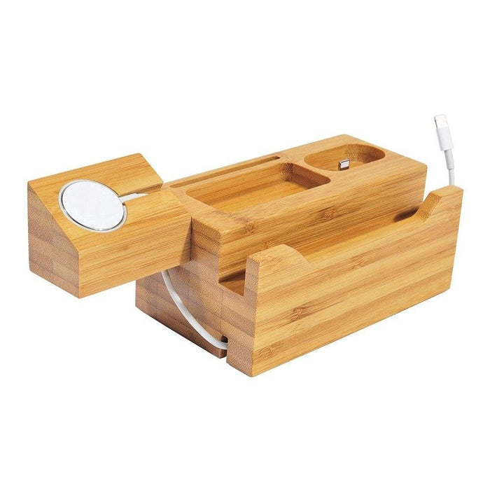 Natural Wood Charger Holder Stand For Iphone Xr Xs Dock