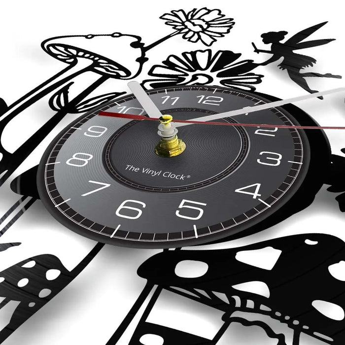 Nature Themed Vinyl Record Clock for Kids Room