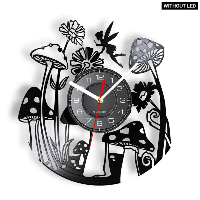 Nature Themed Vinyl Record Clock for Kids Room