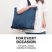 Navy Shopper Bag Tote Foldable Travel Laptop Grocery Ko-dual