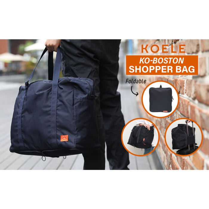 Navy Shopper Bag Travel Duffle Foldable Laptop Luggage