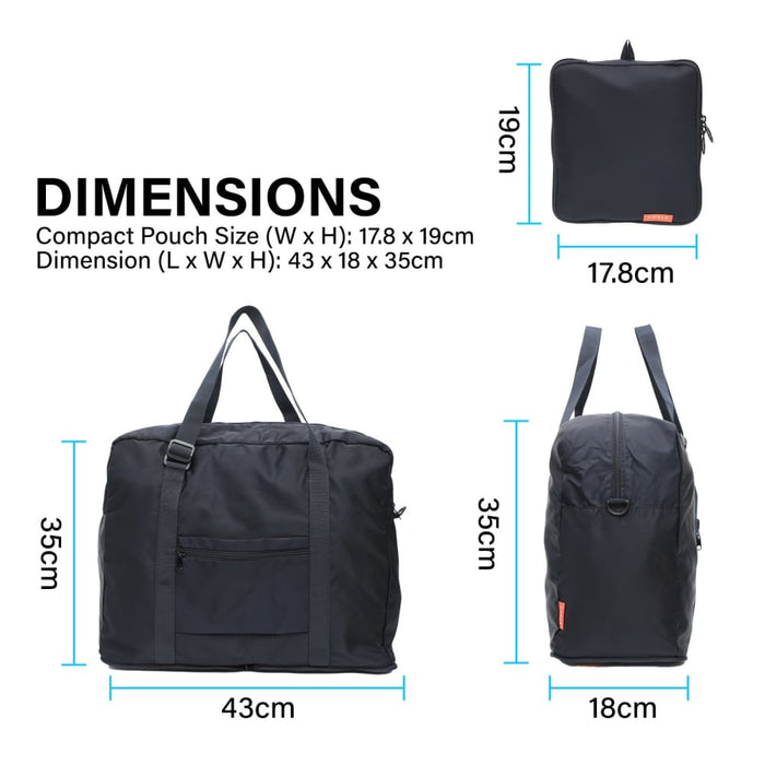 Navy Shopper Bag Travel Duffle Foldable Laptop Luggage