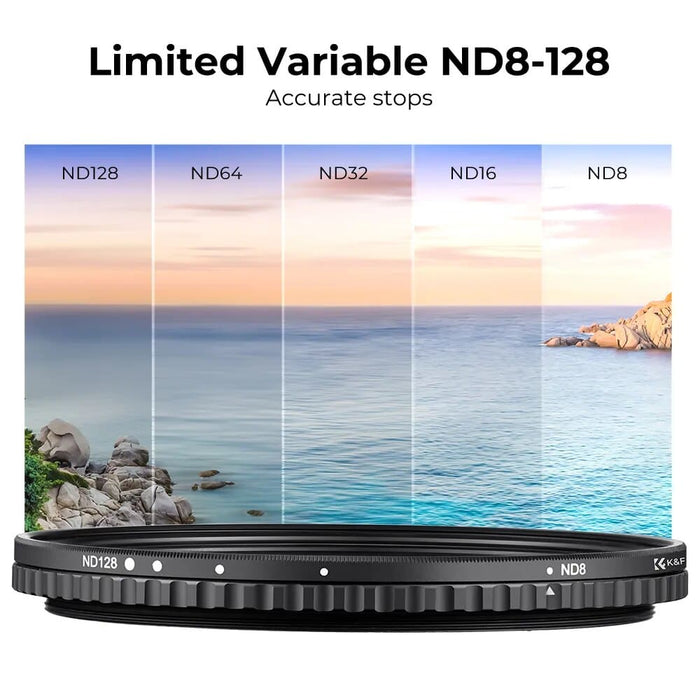 Nd8 - nd128 Variable Nd Filter No’x’ Spot 52mm 58mm