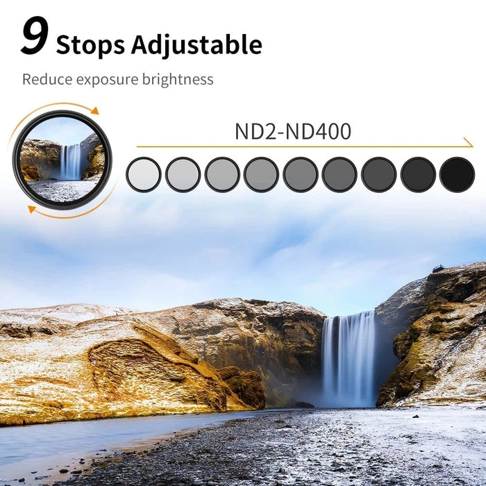 Nd2 To Nd400 Nd Lens Filter 67 72 77 82mm Camera Fader