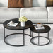 Nesting Coffee Tables Set of 2 Marble-effect Top 80/60cm