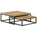 Nesting Coffee Tables 2 Pcs Solid Mango Wood Txbtnk