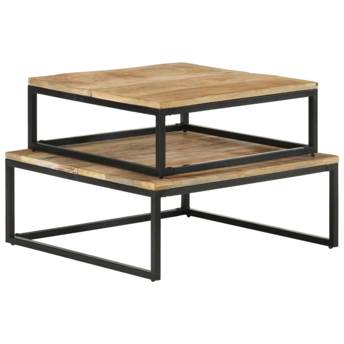 Nesting Coffee Tables 2 Pcs Solid Mango Wood Txbtnk