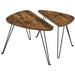Nesting Table Triangle Rustic Brown And Black Lnt012b01