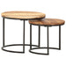 Nesting Tables 2 Pcs Solid Wood Acacia Xnlonl