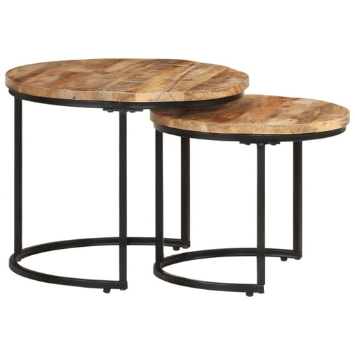 Nesting Tables 2 Pcs Solid Wood Mango Ttikkk