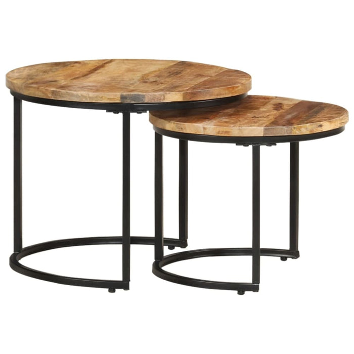 Nesting Tables 2 Pcs Solid Wood Mango Ttikkk