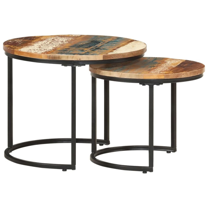 Nesting Tables 2 Pcs Solid Wood Reclaimed Ttnbbb
