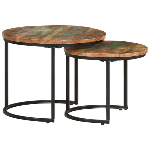 Nesting Tables 2 Pcs Solid Wood Reclaimed Ttnbbb