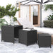 Nesting Tables 3 Pcs Black Poly Rattan Tokaox