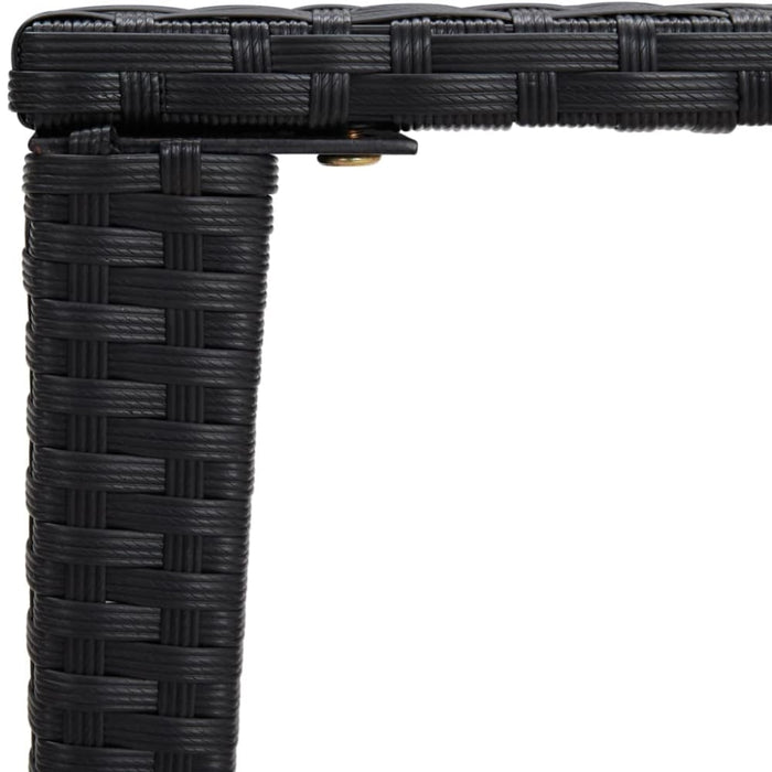 Nesting Tables 3 Pcs Black Poly Rattan Toktna