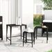 Nesting Tables 3 Pcs Black Poly Rattan Toktna