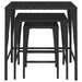 Nesting Tables 3 Pcs Black Poly Rattan Toktna