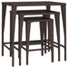 Nesting Tables 3 Pcs Brown Poly Rattan Toktnp