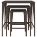 Nesting Tables 3 Pcs Brown Poly Rattan Toktnp