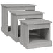 Nesting Tables 3 Pcs Grey Sonoma Engineered Wood Nolaka