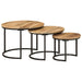 Nesting Tables 3 Pcs Solid Rough Wood Mango Tptkbo