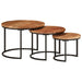 Nesting Tables 3 Pcs Solid Wood Acacia Tptkbb