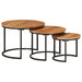 Nesting Tables 3 Pcs Solid Wood Acacia Tptkbb