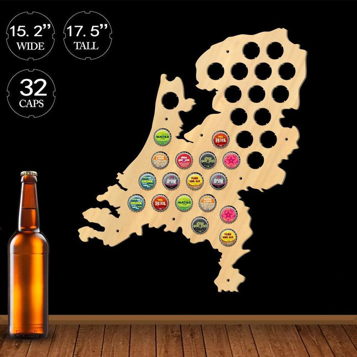 Netherlands Beer Cap Map