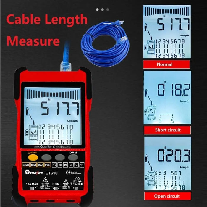 Network Cable Tester With Poe Test