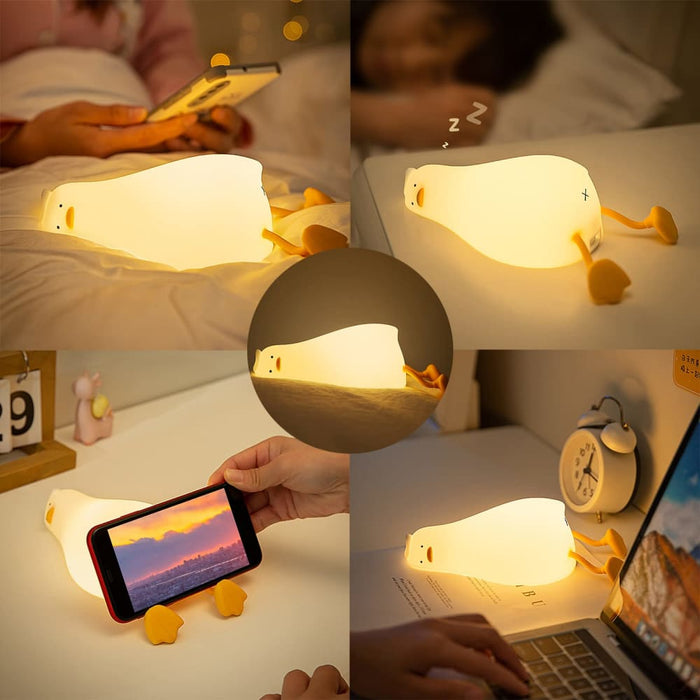 Led Night Light Touch Sensor Cute Duck Silicone Usb