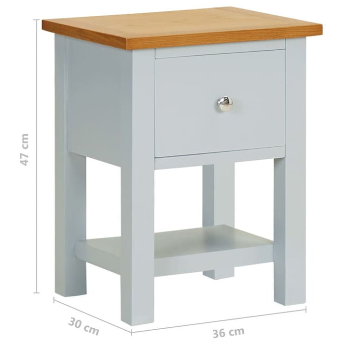 Nightstand 36x30x47 Cm Solid Oak Wood Xnnlxb