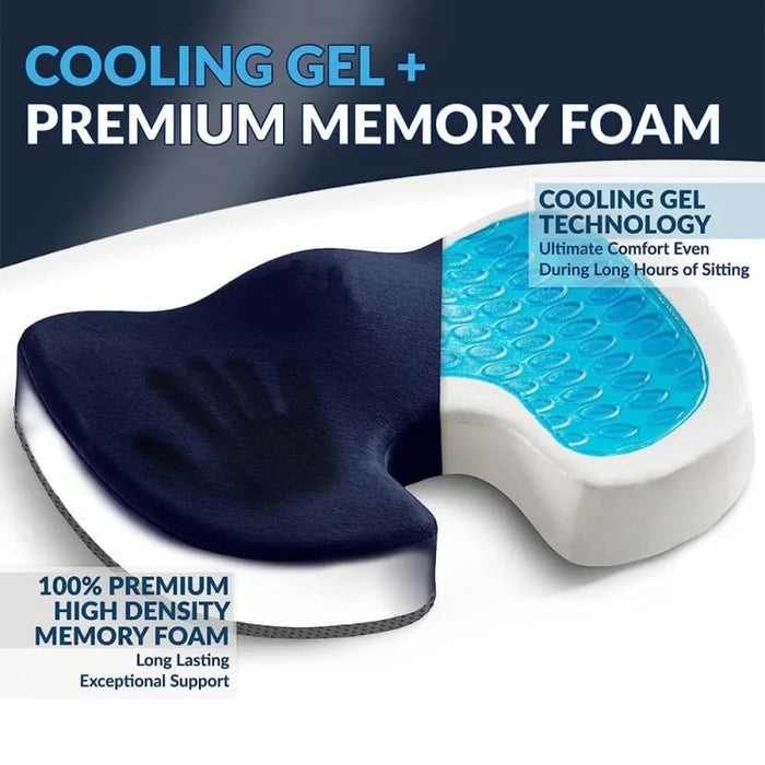 Non Slip Gel Memory Foam Coccyx Cushion